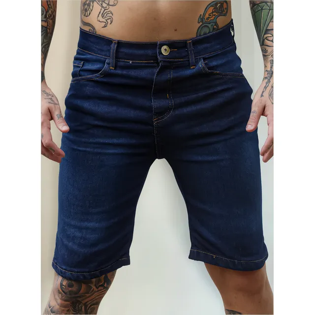 Bermudas Masculina Slim Com Lycra