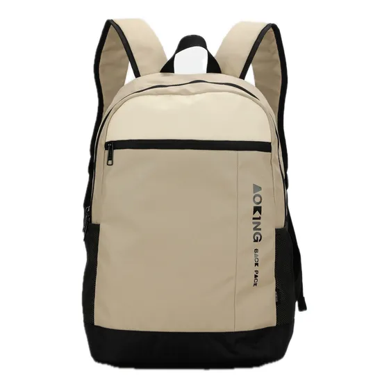Mochila Escolar Liceal Aoking Xn3517 Color Caqui Diseño de la tela Lisa