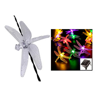 Serie De Luces Libélulas Carga Solar Para Exteriores Rgb 5m Serie De Luces Libélulas Carga Solar Para Exteriores Rgb 5m