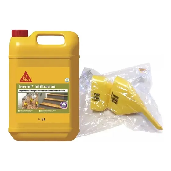 Sika Inertol Infiltración 5l + 2 Embudos Humedad Cimientos