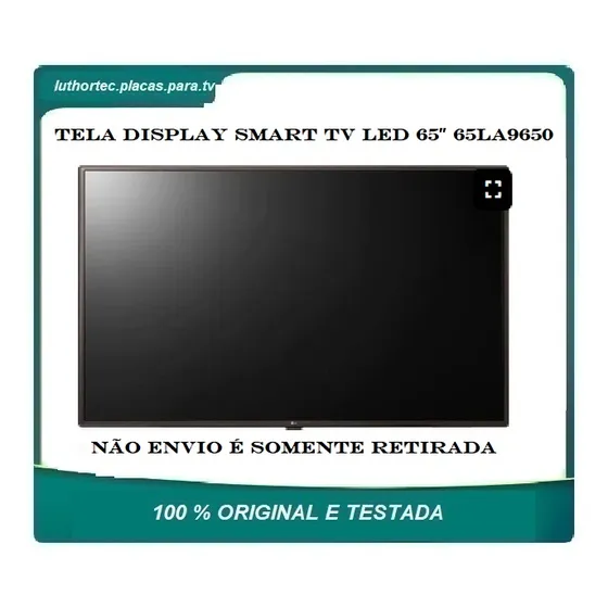 Tela Display Da Smart Tv Led 4k LG Mod 65la9650 Usada Ok