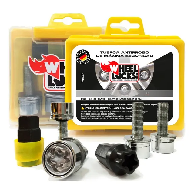 Tuercas Seguridad Antirrobo Peugeot 208/gt 2008 Modelo 2025