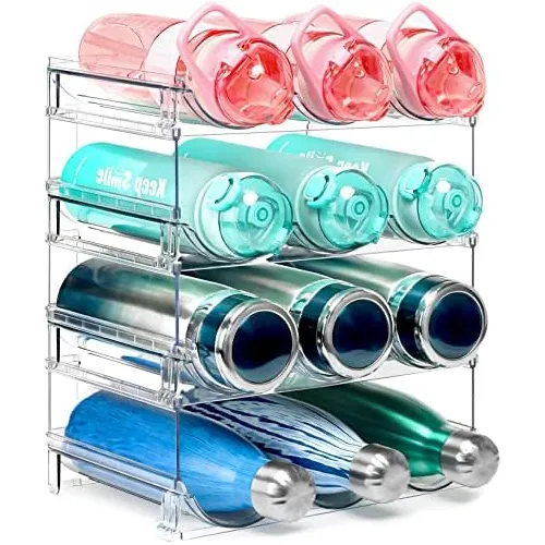 Water Bottle Organizer For Cabinet, Stackable Water Bot...