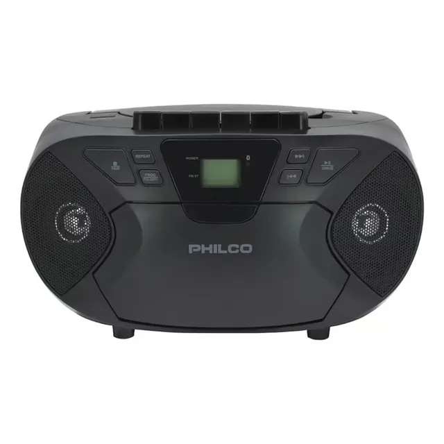 Philco Radio Bluetooth Cd Cassette Am Fm Pcj2050bt-bk Color Negro
