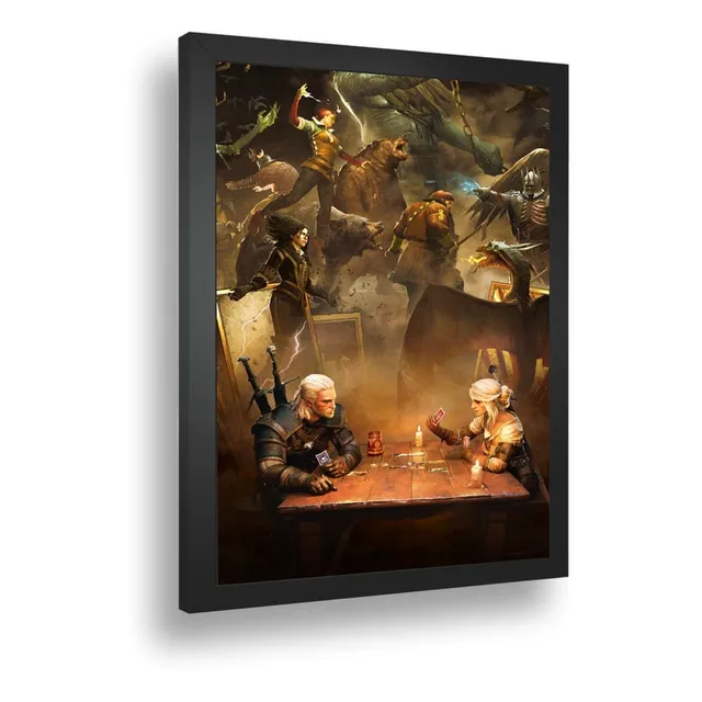 Quadro Poste Gwent The Witcher Card Game Retro A3