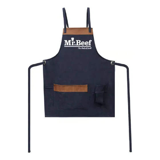 Delantal Parrillero Para Chef, Barberia De Algodón Bartende