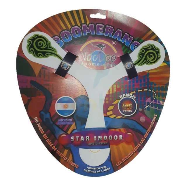 Boomerang Star Indoor Niños +5 Años Lanzamiento 4 A 6 Metros