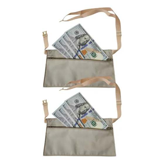 2 Porta Valores Riñonera Antirrobo Bajo Ropa Invisible Dolar