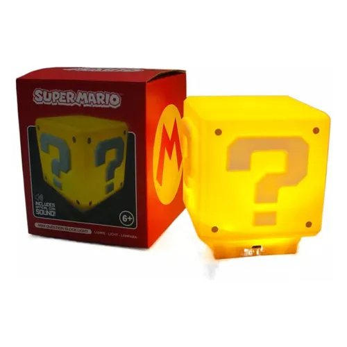 Lámpara de mesa amarilla Interrogation con sonido Super Mario Bros Dome Color Yellow Frame Color Amarillo 12V