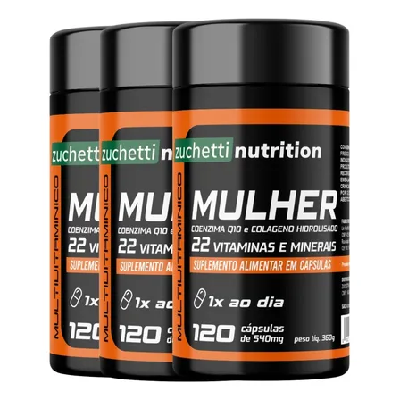 Polivitaminico Mulher 360 Cápsulas Multivitaminico Az Mulher Sem Sabor