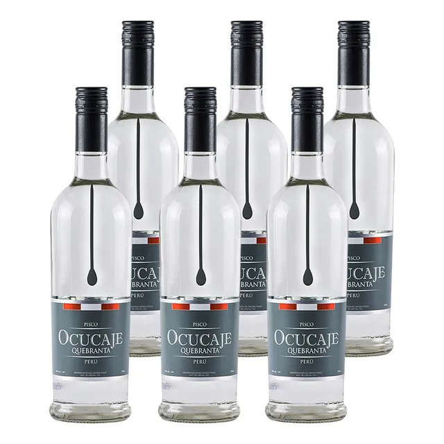 Pack X6 Pisco Gota Ocucaje Quebranta 700 Ml