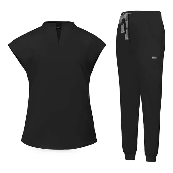 Conjunto Médico Para Mujer Top Jogger Uniforme Enfermera Hzx