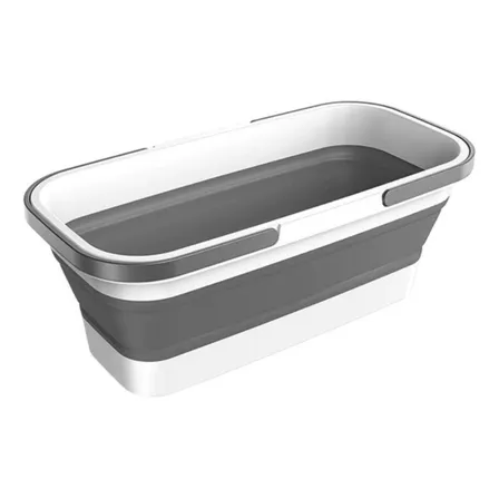 Palangana 15 Litros Plegable Portatil Lavable Para El Hogar Color Blanco