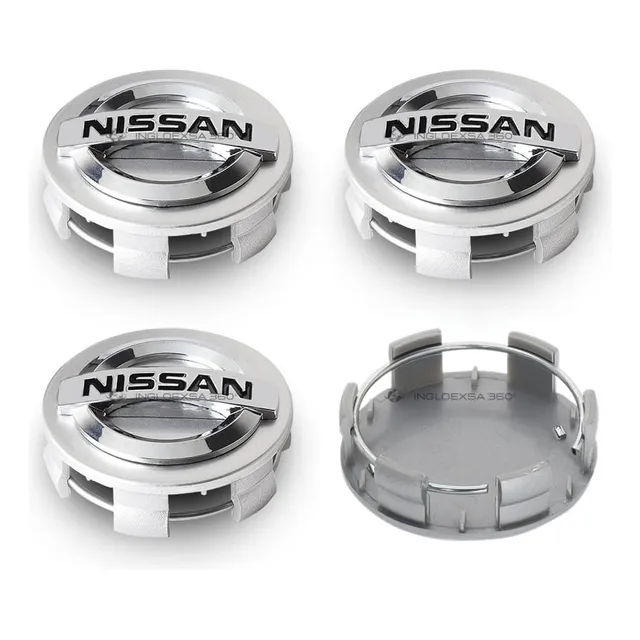 Tapas Centrales De Rines Compatible Nissan - Juego X 4 Unds.