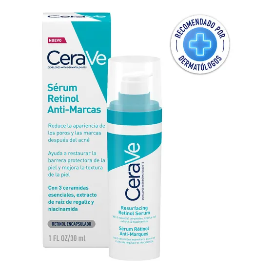 Serum Cerave Retinol Anti Marcas Con 3 Ceramidas 30ml Tipo De Piel Grasa