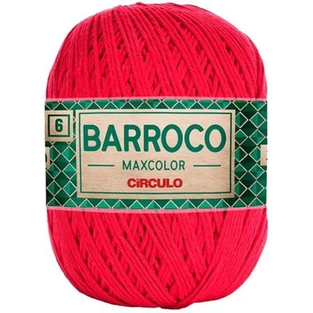 Barbante Barroco Maxcolor 6 Fios 200gr Linha Crochê Colorida Cor Paixão-3635