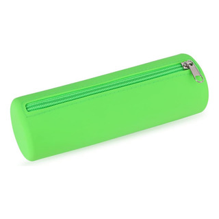 Bolsa De Lápiz Cilíndrica Verde De Silicona Bolsa De Lápiz Cilíndrica Verde De Silicona