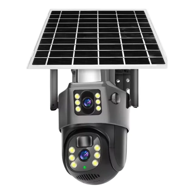Cámara Dual De Seguridad Wifi + Panel Solar Full Hd