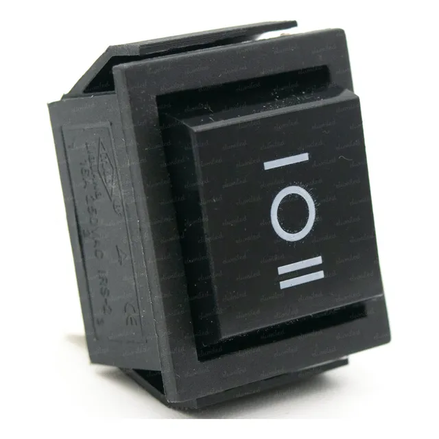 Llave Tecla Doble Inversora Pto Medio 16a 31x25 Negra