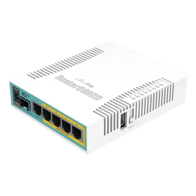 Router MikroTik RouterBOARD hEX PoE RB960PGS blanco/turquesa