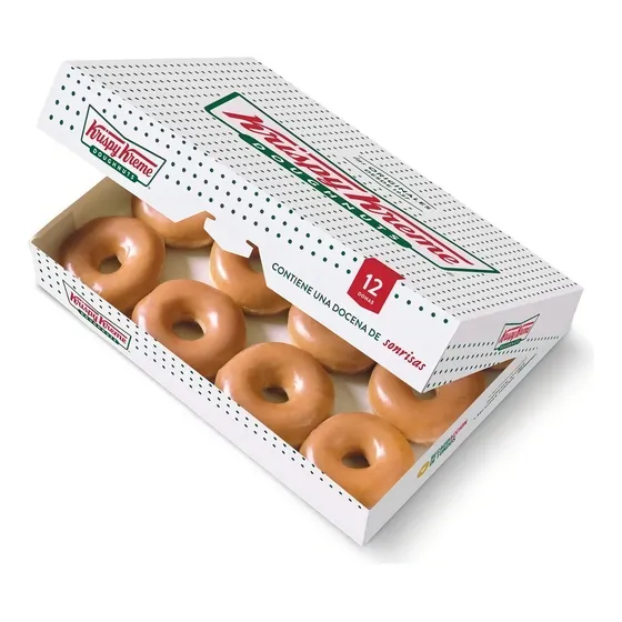 Donas Krispy Kreme (docena) 12 Piezas Glaseado Tradicional