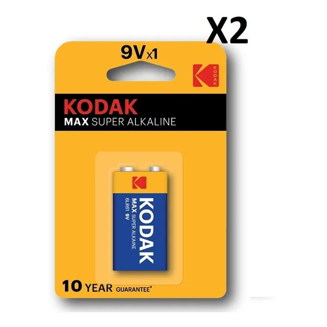 Pilas Baterías 9 Voltios 6lf22/ Mn1604/am6  Alcalinas Kodak 