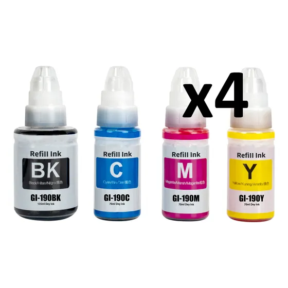 Tinta Compatible Canon Gi190 Gi-190 Para Pixma