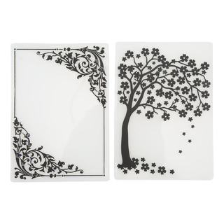 Plantillas Para Grabar En Relieve, 2 Unidades, Carpetas, Mat Plantillas Para Grabar En Relieve, 2 Unidades, Carpetas, Mat