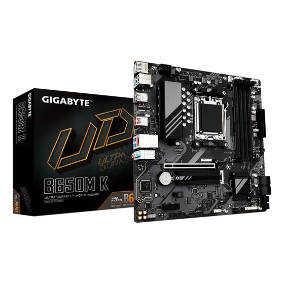 Placa-mãe Gigabyte B650m K Am5 Ddr5 preta