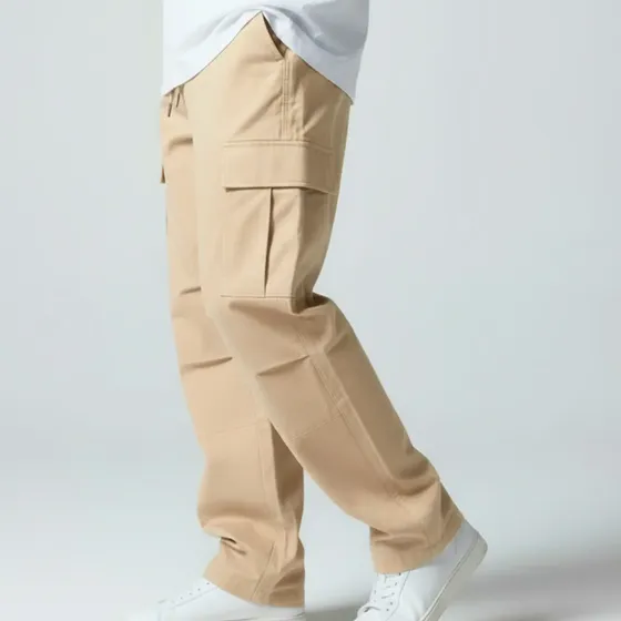 Calça Cargo Masculina Larga Skatista Streetwear Sarja P A Gg