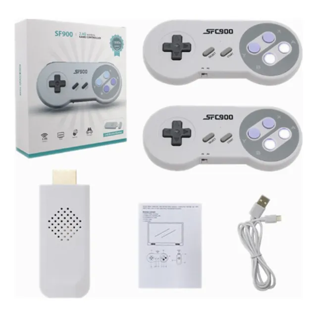 Kit 2 Controle Sem Fio Vídeo Game +5000 Jogo Hdmi Novo