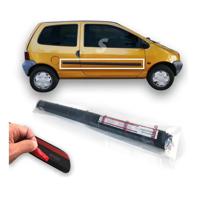 Baguetas Laterales Renault Twingo 94/03 Negra 4 Pzs Silvaflx