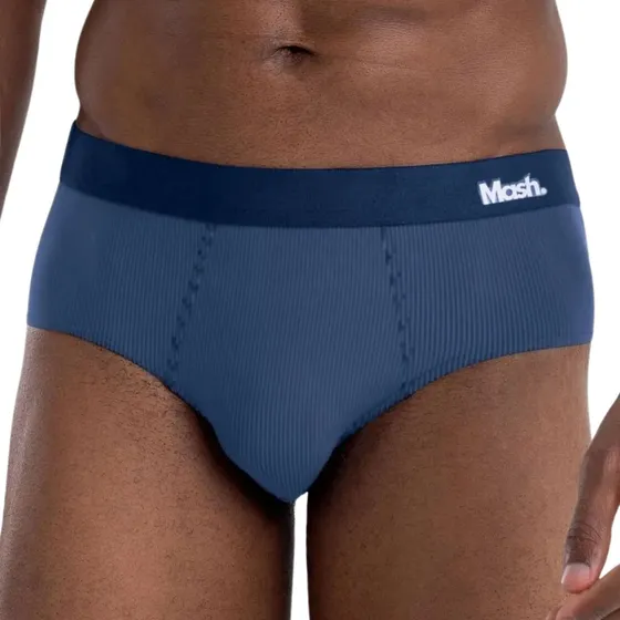 Cueca Slip Masculina Mash Microfibra Toque Gelado Risca Giz