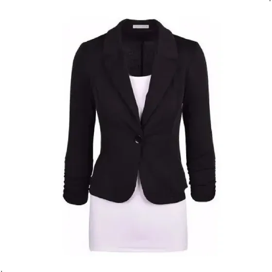 Kit 4 Blazer Feminino, Fashion, 1 Botão Varias Cores