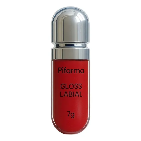 Gloss Labial Pifarma 7g Acabamento Brilhante Cor Vermelho