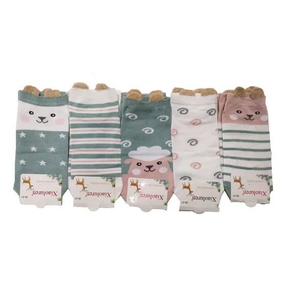 Soquetes Animalitos Corderitos Con Orejitas Docena Mm-5695