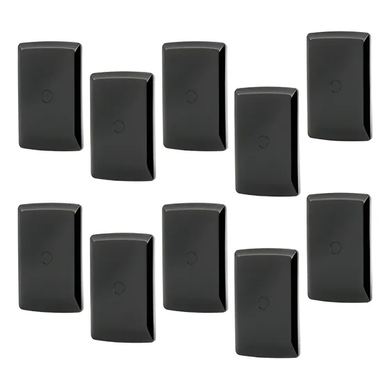Kit De 10 Tapas Ciegas Color Negro Linea Italiana