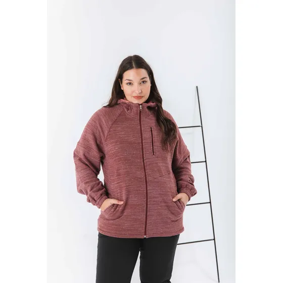 Campera Leo Unisex Frisa Con Capucha Talle Especial - 442