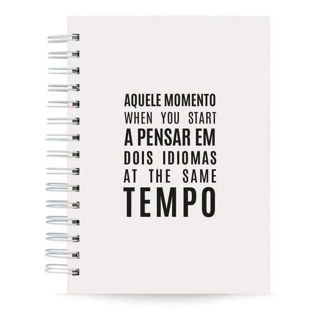 Caderno Idiomas Português X Inglês Capa Dura 125 Fls Pautado