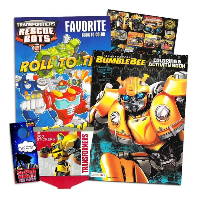  Superconjunto De Cores E Atividades Para Transformers Rescu