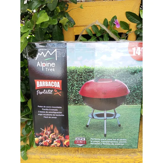 Parrillera Asador Bbq Charcoal Grill Portátil Alpine Trek14