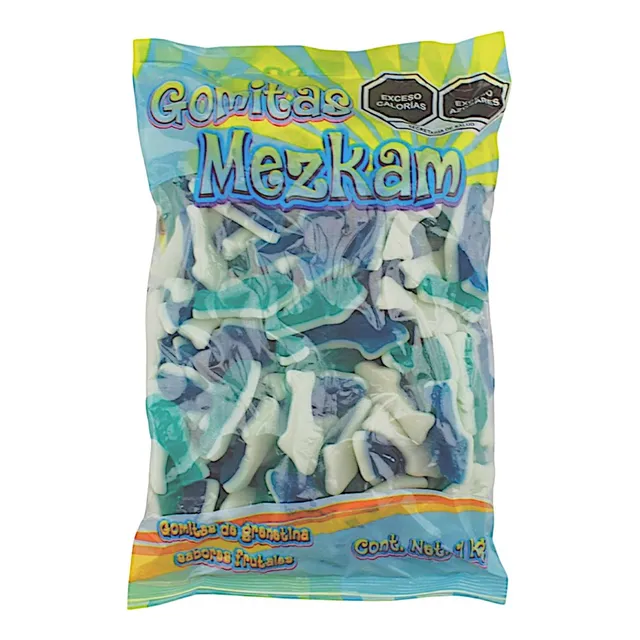Gomitas De Tiburón Gomi Shark Mezcam Guimori Bolsa 1kg