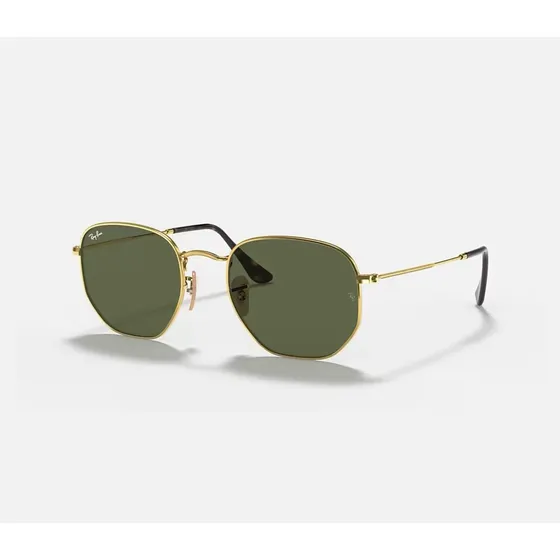Gafas de sol Ray-Ban I-Shape Hexagonal talle Large armazón polished gold y lente green
