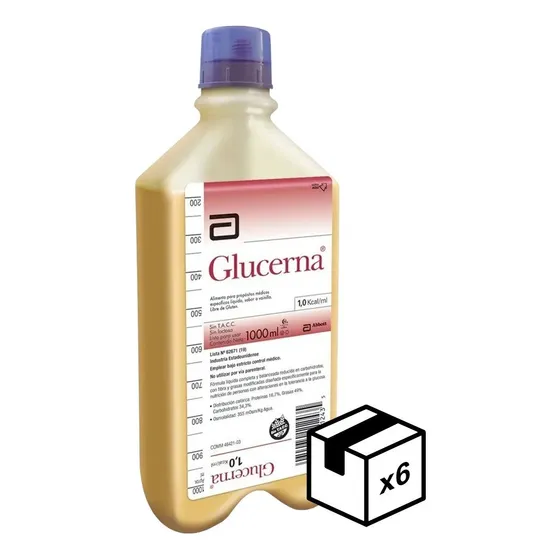 Pack 6 Glucerna Rth Nutrición Enteral Vitaminas Minerales Sabor Vainilla
