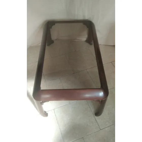 Mesita Centro De Sala Madera Y Vidrio