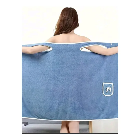 Toalla Bata Con Bolsillo Adultogruesa Absorbente Secarápido
