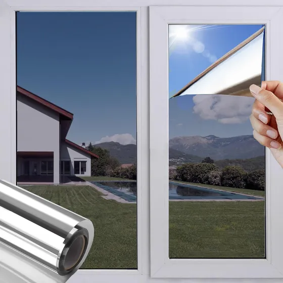 Vinilo Espejo Ventana Pelicula Vidrio 75cmx4m Papel Adhesivo