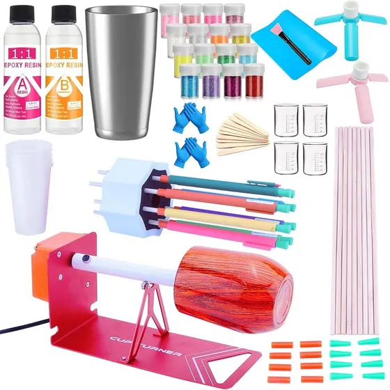 Volteador Vaso Girador Asador Maquina Para Epoxi Idade Kit U