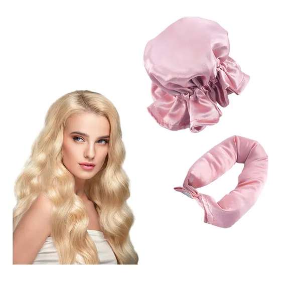 Kit 3 Modeladores De Cabelo Sem Calor Acabamento Acetinado Cor Rosa