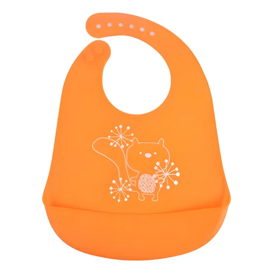 Babero De Silicona Con Bolsillo Recolector Seguro Niño Niña